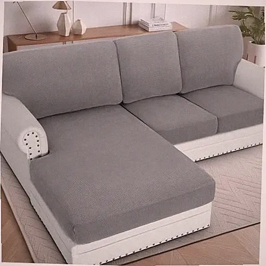 2025 New Sectional Couch Covers 6 Pieces Seat and Back: 1 Chaise + 2 Sofa Dove