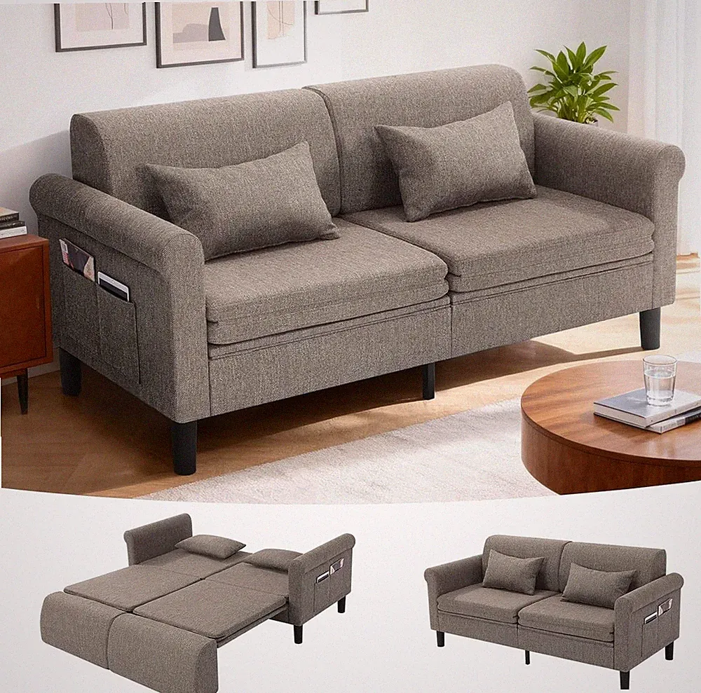 2026 New Modern Design Sofa Bed, Loveseat Sleeper Sofas with Pull Out Couch Bed#