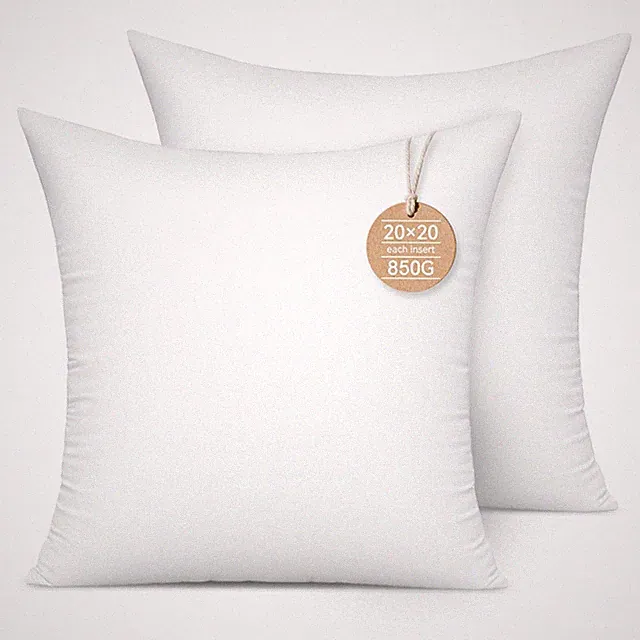 20x20 Inch Decorative Throw Pillow Inserts for Sofa, Bed & Accent Chairs