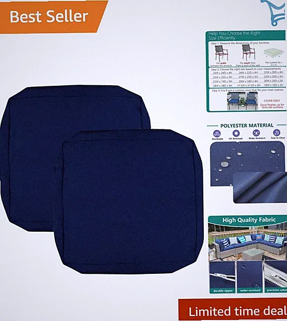 20x20 Water Resistant Patio Cushion Cover 2 Pack Slipcover for Rattan Chair