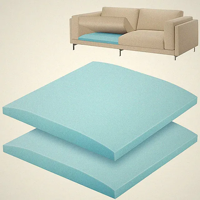 22"x22" Couch Cushion Support, Blue Sofa Cushion Sagging Repair, Curved High...