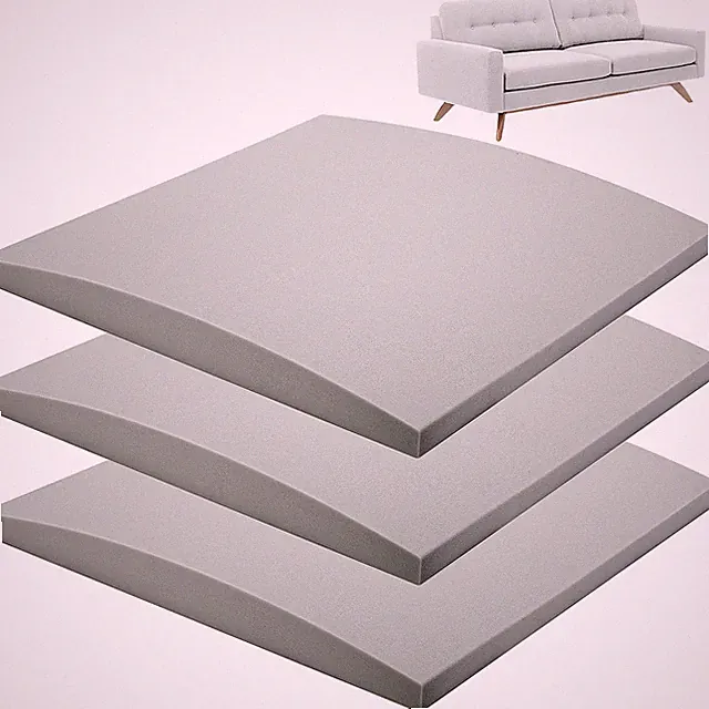 22x22 Couch Cushion Support, Grey Sofa Cushion Sagging Repair, Curved High De...
