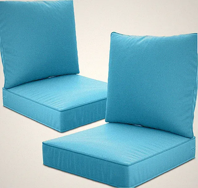 24" X 24" X 6" Outdoor Deep Seat Cushions Set - 2 Set Waterproof & Fade Resistan