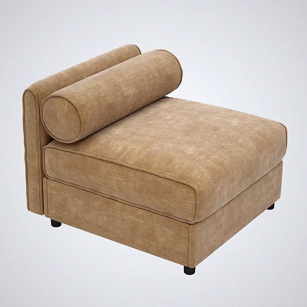 24Armless Sofa -Camel