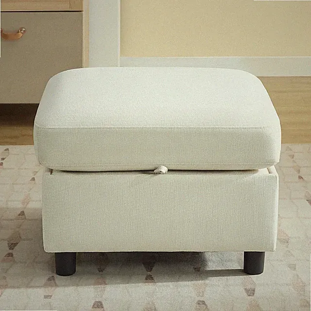 25" Square Storage Ottoman for Modular Sectional Sofa