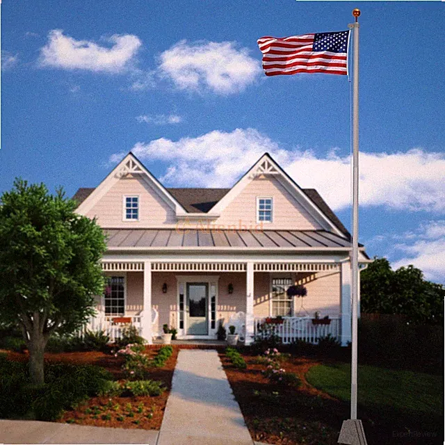 25FT Sectional Aluminum Flagpole + 1 US American Flag Pole Kit