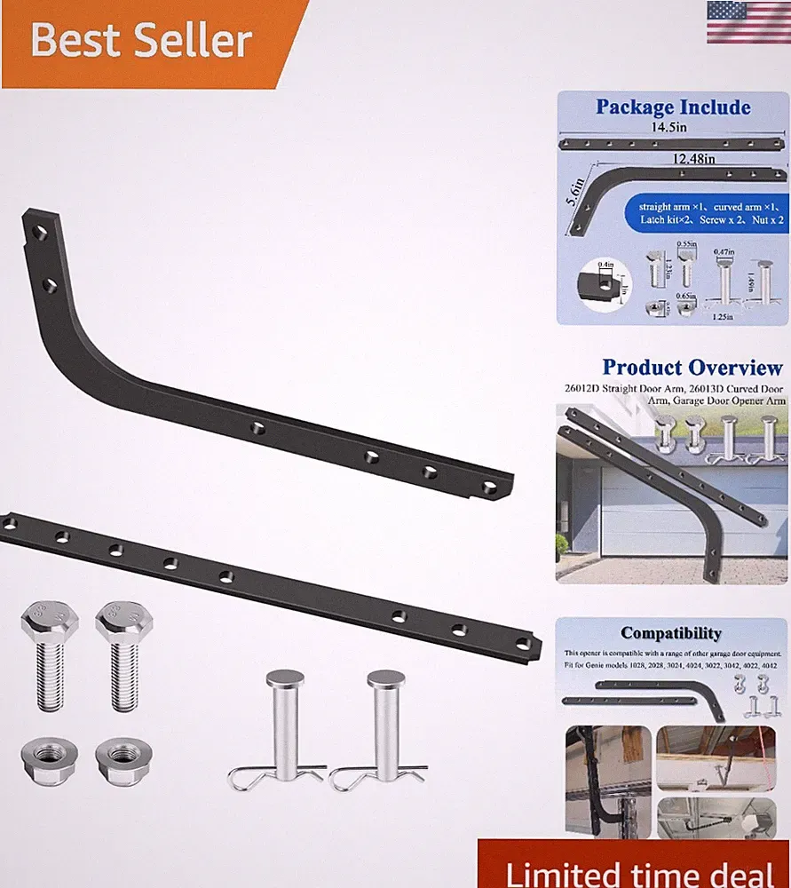 26012D Straight Arm & 26013D Curved Arm fit for Genie Garage Door Opener