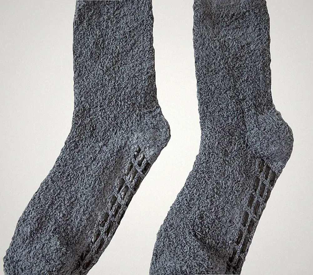 2Pair Men Winter Non-slip Fluffy Warm Lounge BED SOCKS Size 6-11