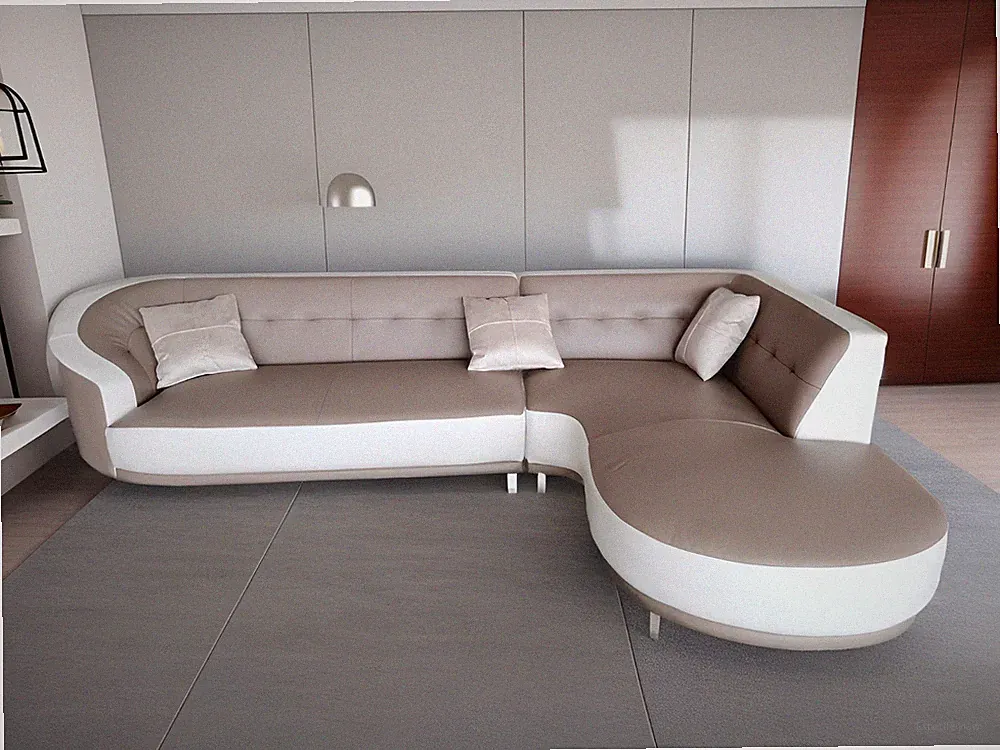2PC NEW MODERN Leather Sectional Sofa Set S89R (Custom Options Available)