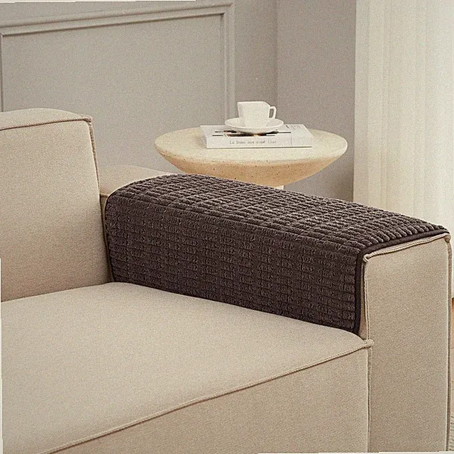 2pcs 30x30 inch Anti~Slip Couch Arm Covers Sofa Armrest Protectors Coffee