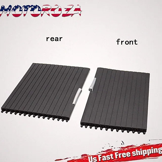 2PCS For 2007-2014 BMW X5 X6 E70 E71 Console Cup Holder Roller Blind Cover Tray
