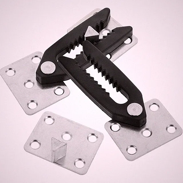 2Pcs Heavy Duty Sectional Couch Joint Snaps Silver Plastic Metal Parts