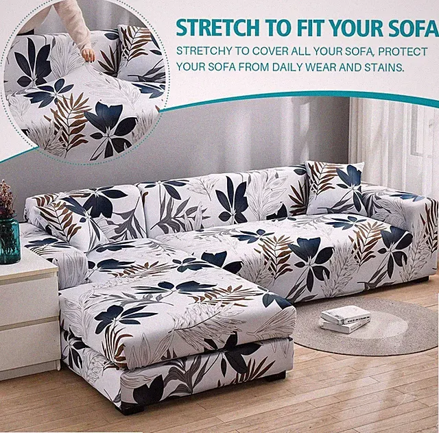2pcs Stretch Sofa Covers Slipcover Corner Couch Protector for L Shape Sectional