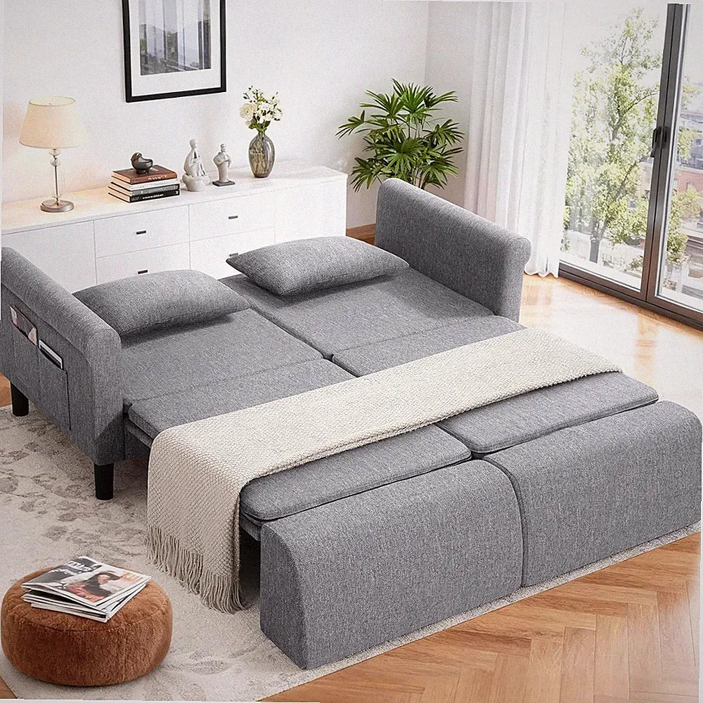 2Types Wide Loveseat Sleeper Sofa, 6-in-1 Convertible Sofa Bed,Pull Out Couch~✅