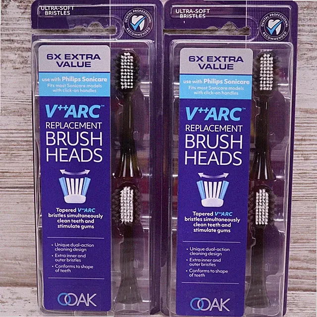 2x Ooak Philips Sonicare Replacement Ultra Soft Bristle Heads - 6 Pack V++ARC
