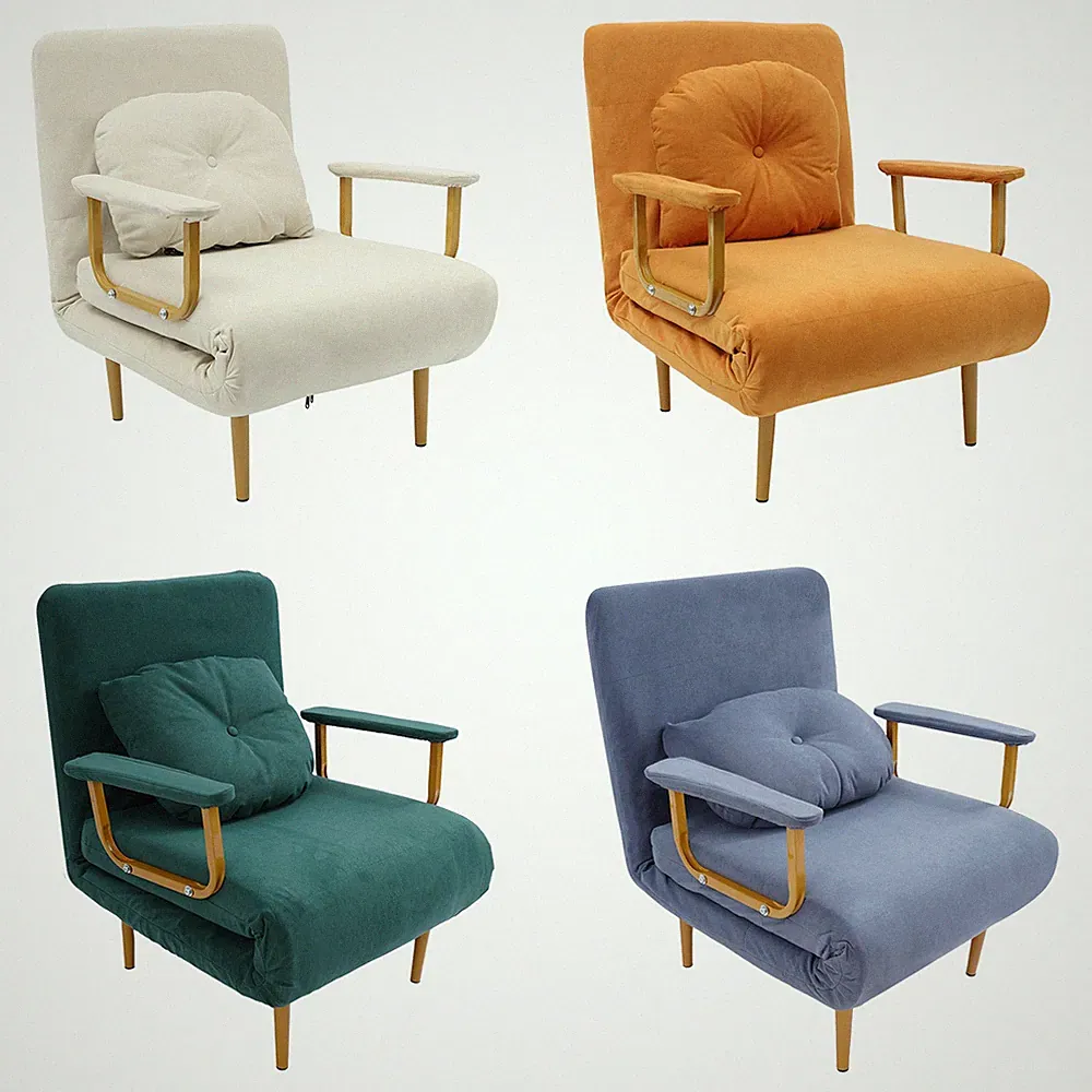 3-in-1 Convertible Chair Bed Great Sofa Bed Chair Adjustable Backrest w/Armrest