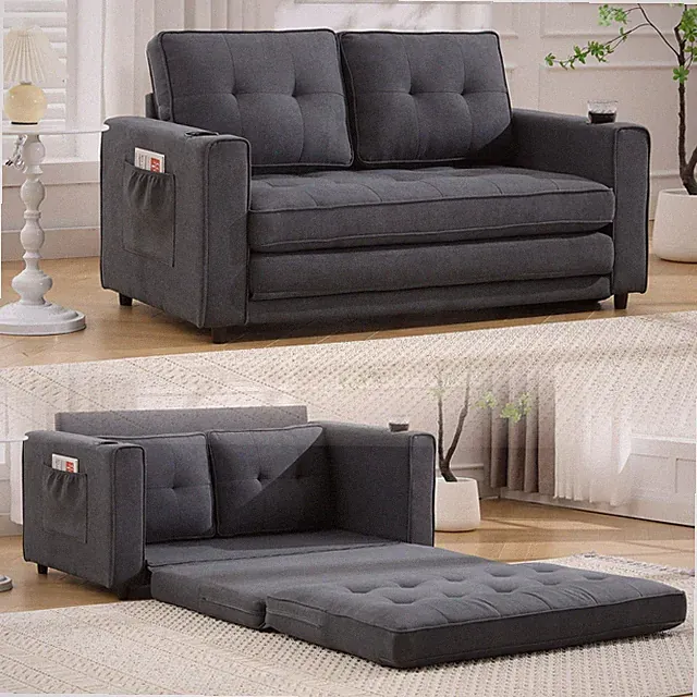 3-in-1 Convertible Pull Out Sofa Bed, Loveseat Sleeper Sofa Bed, Futon Sofa Bed