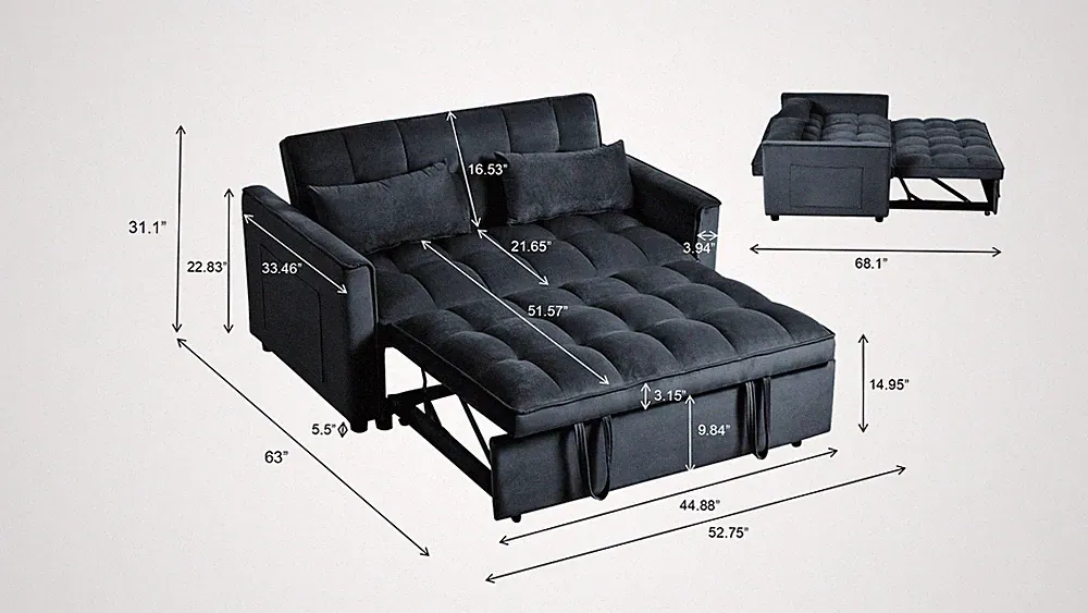 Adjustable Backrest Sofa Bed