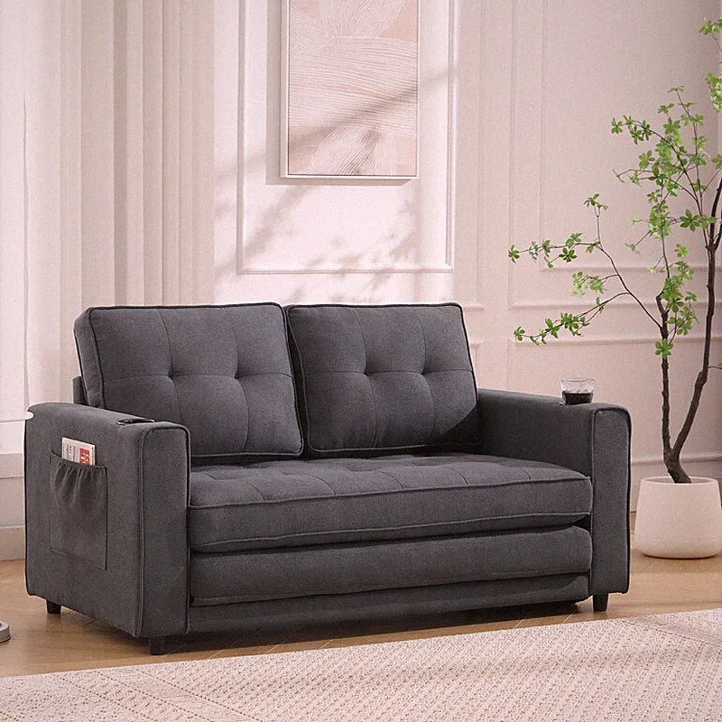 3-in-1 Fold Sofa Convertible Futon Pull Out Sofa Bed Sleeper Chair Loveseat