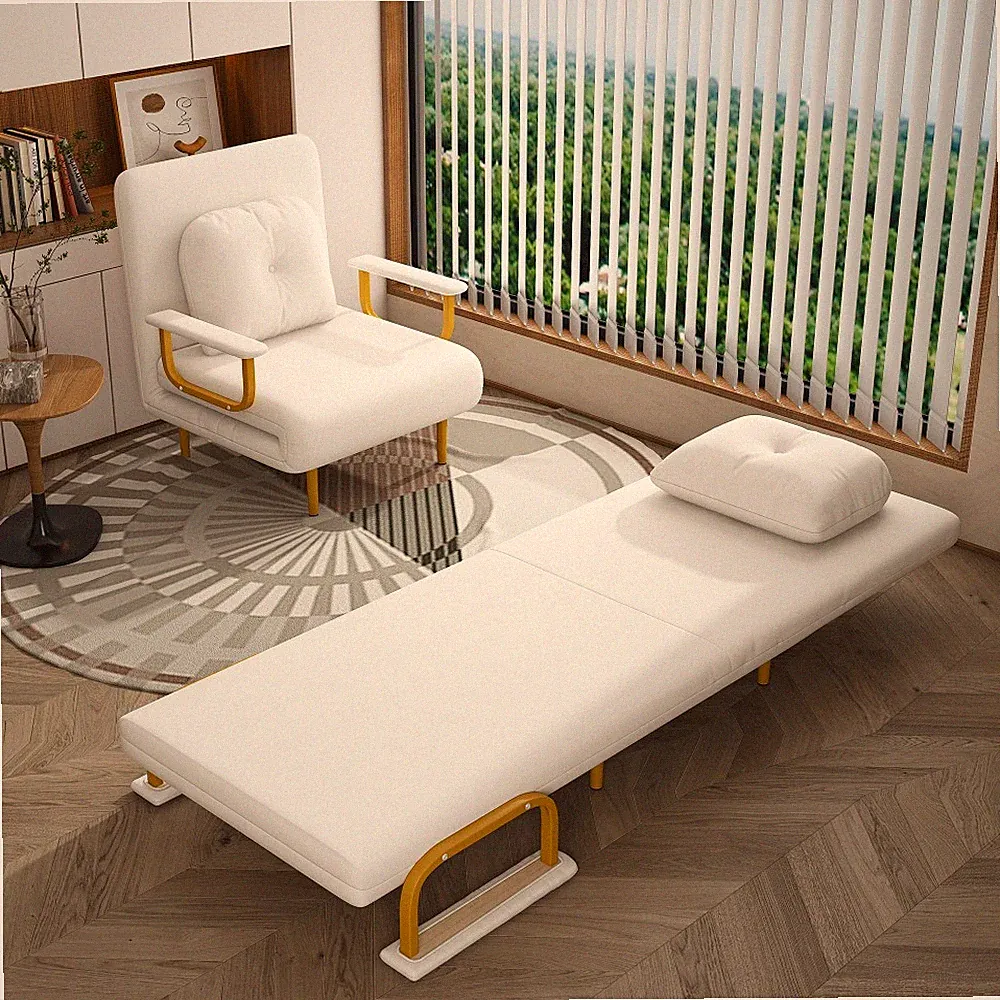 3-in-1 Folding Sofa Bed Chair 5-Position Adjustable Backrest Includes Pillow