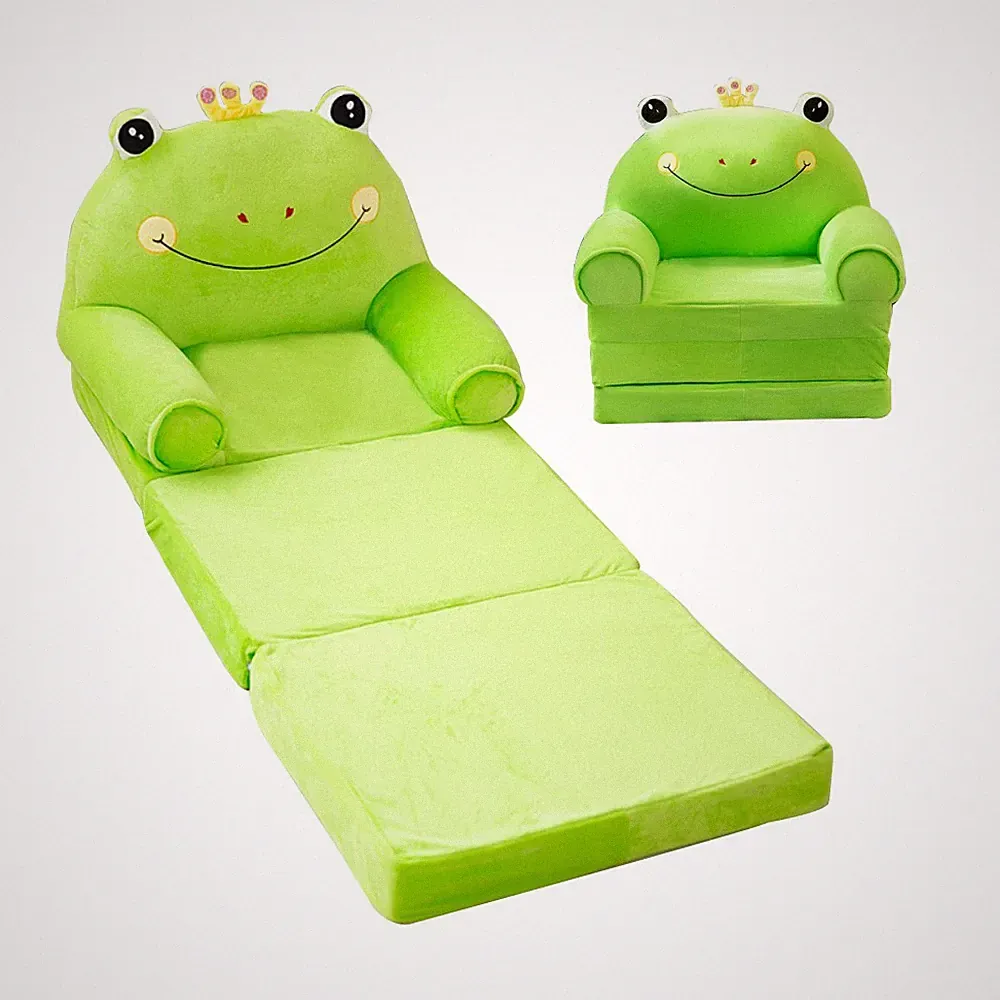 3 in 1 Kids Sofa Bed Foldable Toddler Chair Kid Couch for Playtime Naps & Travel