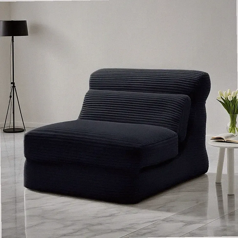 3 In 1 Modern Corduroy Sofa Bed with Memory Foam Cushions & Space Saving Design