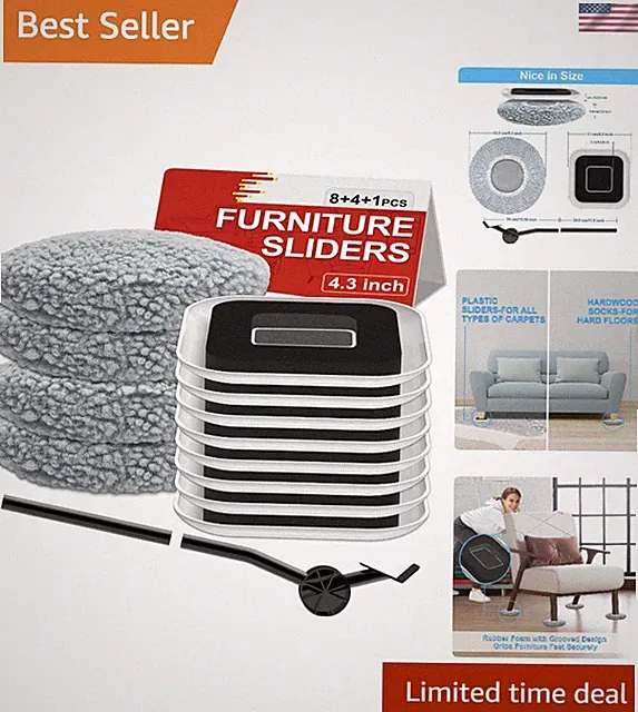 3-in-1 Multi-Surface Furniture Sliders - Effortless Movement & Floor Protection