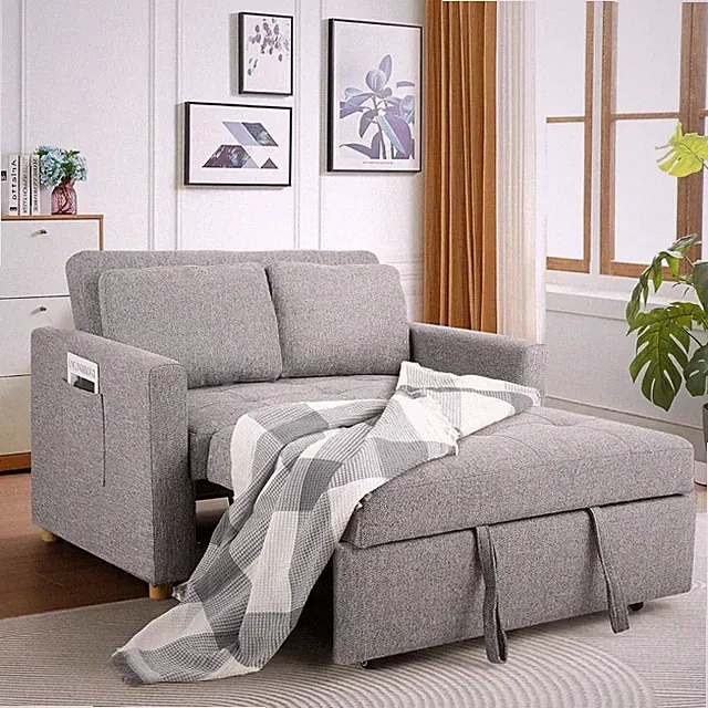 3-in-1 Sleeper Sofa Convertible Pull Out Couch Bed Futon Sofa Loveseat Office!