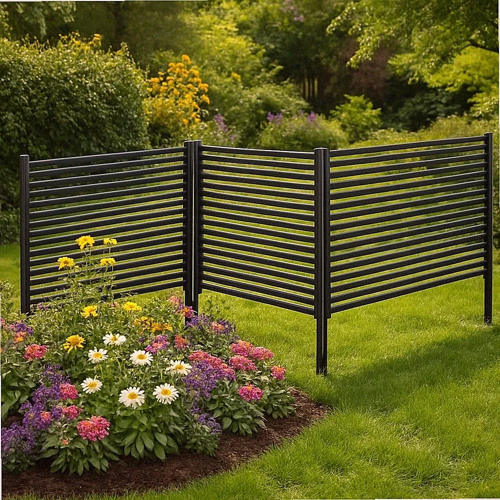 3 Pack Privacy Fence Panels 48"x106", No-Dig Rustproof Metal Garden Fencing