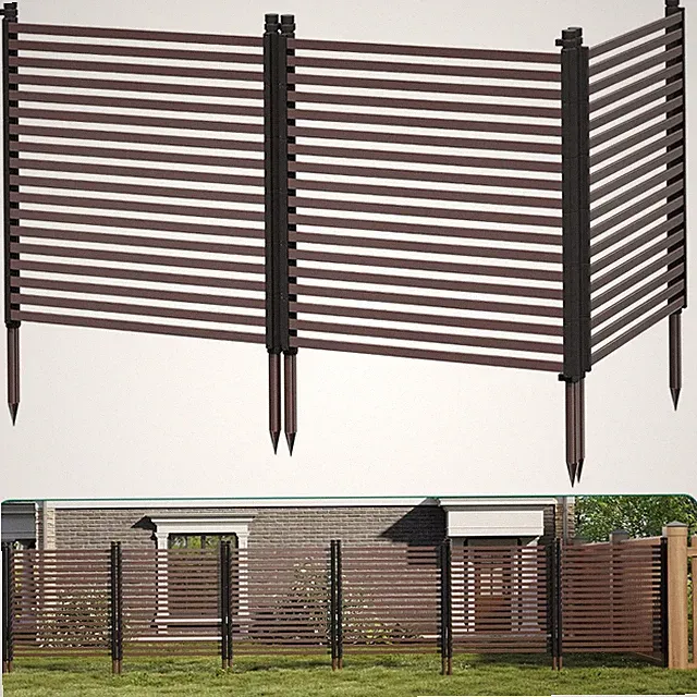 3 Panel 48x106 in No Dig Privacy Fence Rustproof for AC Pool Trash Easy Install
