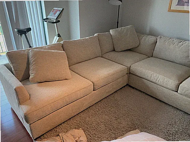 3-Pc. Fabric "L" Shape Sectional Sofa