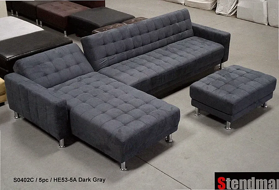 3 pcs Fabric Sectional King Sofa Bed S0402CL (Custom Options Available)