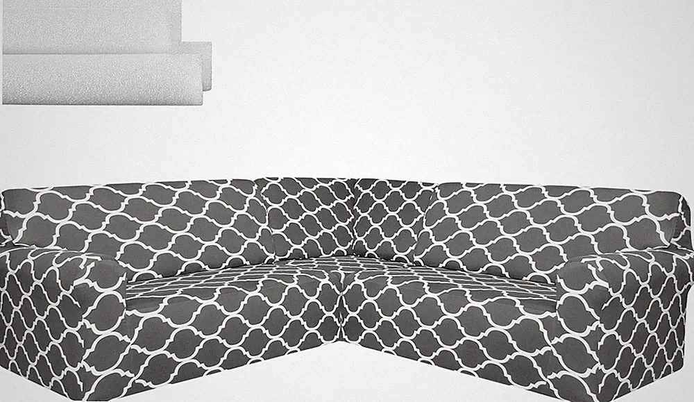 3 Pcs Modular Sectional Couch Covers L Shaped Sofa Covers for Living Room