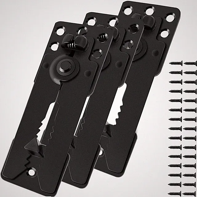 3 PCS Sectional Couch Connector Screws Heavy Duty Sofa Alligator Clamps Black