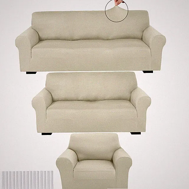3 Pcs Slipcover Set for Couch Furniture Covers for Sofa Loveseat Couch Arm Ch...