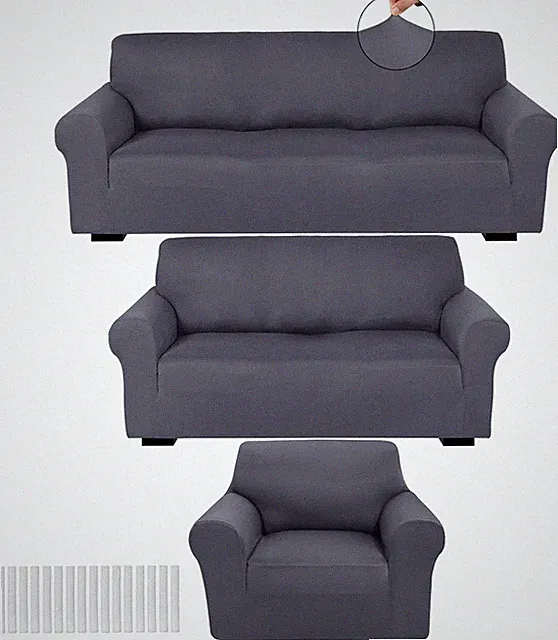 3 Pcs Slipcover Set for Couch Furniture Covers for Sofa Loveseat Couch Arm Ch...