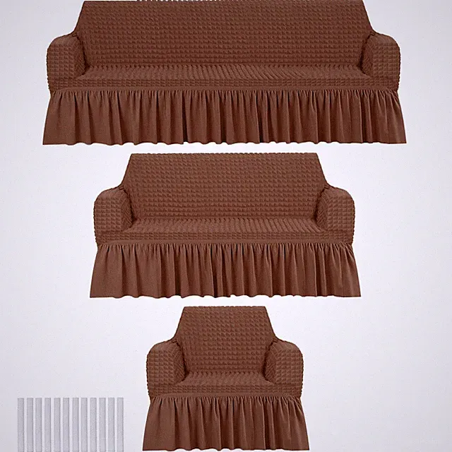 3 Pcs Sofa Slipcover Set for Couch Cushion Durable Washable High Elastic Stre...