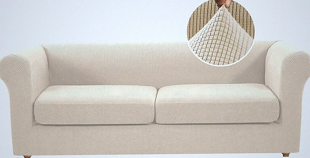 3 Piece Chesterfield Sofa Cover 2 Cushion Couch High Arm Sofa Slipcovers 2 Seat