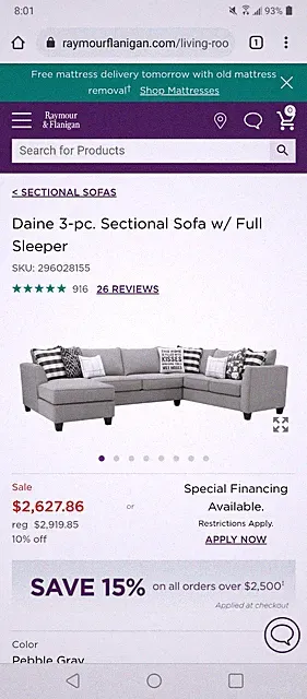 3 Piece Sectional Sleeper Sofa