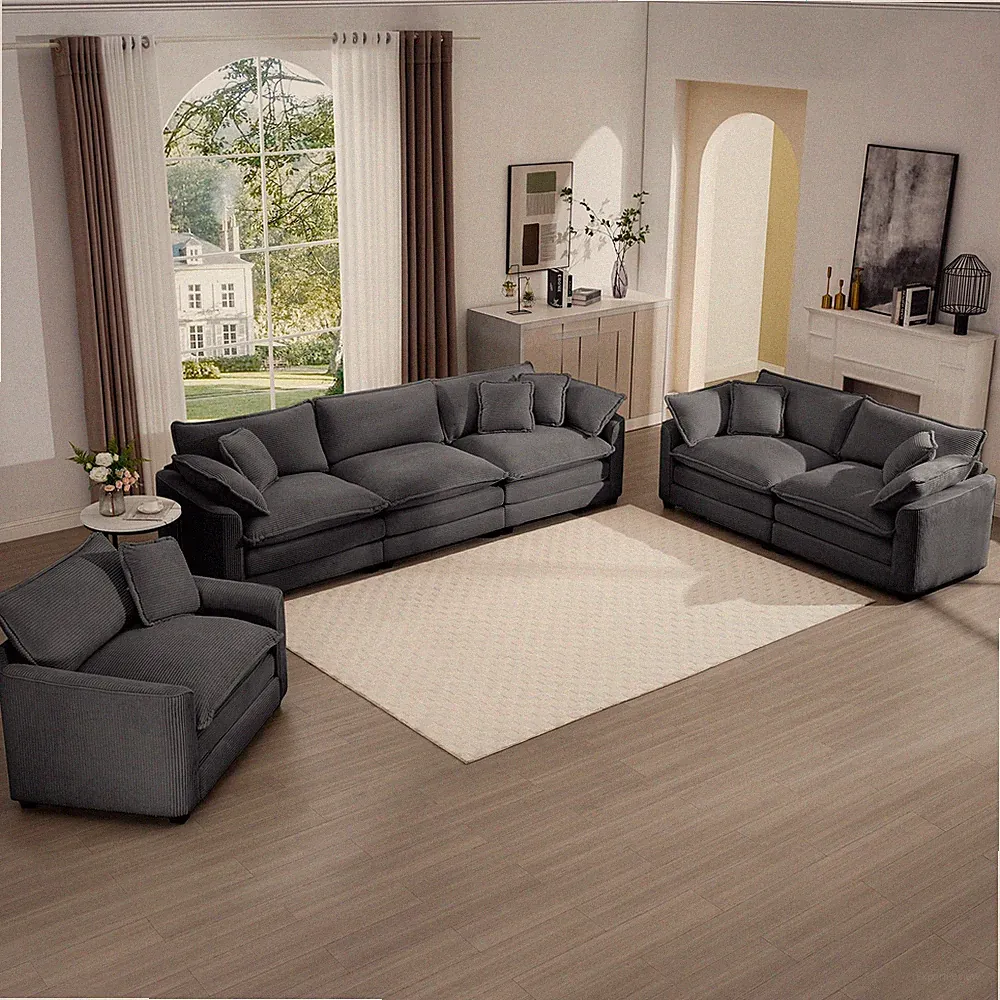 3 Piece Sectional Sofa Oversized Sectional Sofa Comfortable Sectional Sofa , O