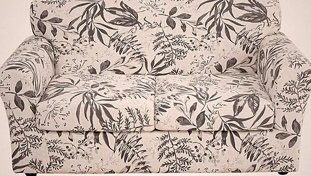 3 Piece Stretch Floral Loveseat Sofa Slipcover, Washable Ink Leaf