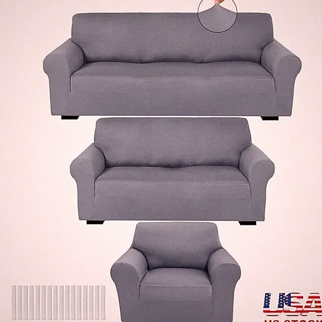 3 Piece Stretch Non Slip Recliner Sofa Covers Set Living Room Protection New