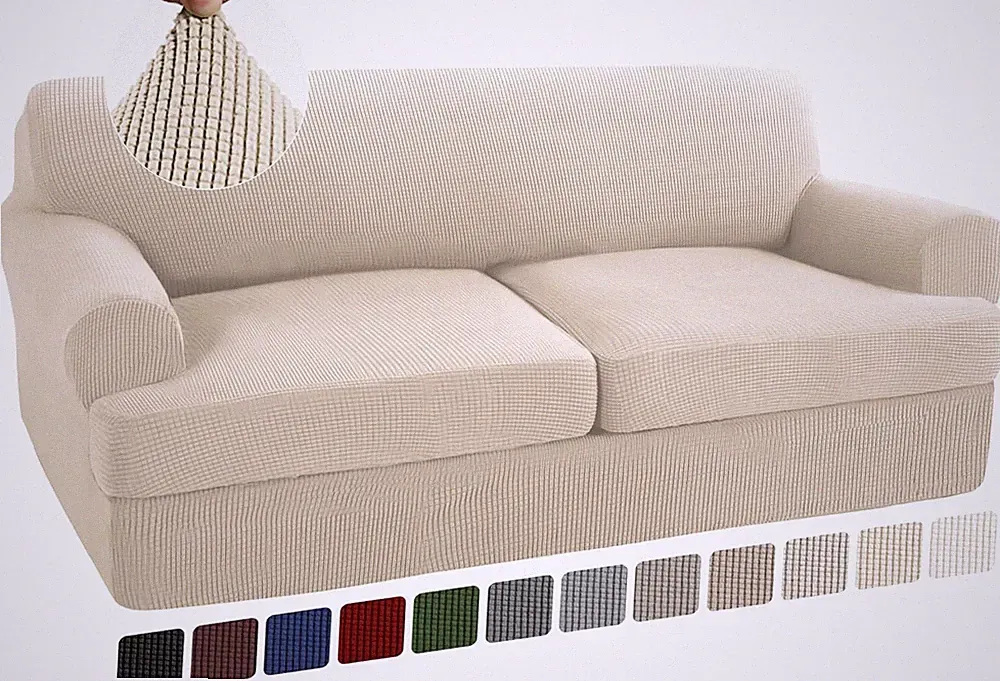 3 Piece T Cushion Sofa Slipcovers Sofa Cover for T Cushion Sofa Couches Stretch