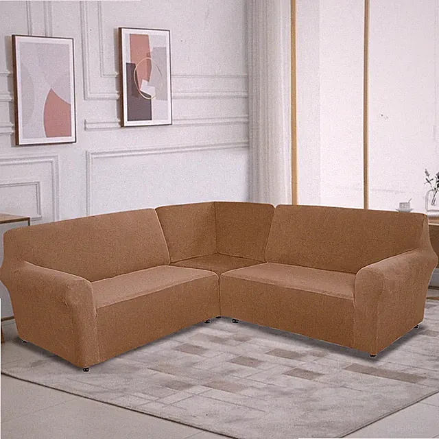 3-Piece Velvet Recliner Sofa Cover for 7 Seat Corner Sofa Covers Couch Slipcover