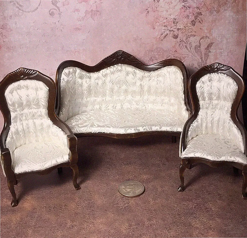 3 PIECE VICTORIAN LIVING ROOM SET SOFA AND 2 CHAIRS BRAND NEW