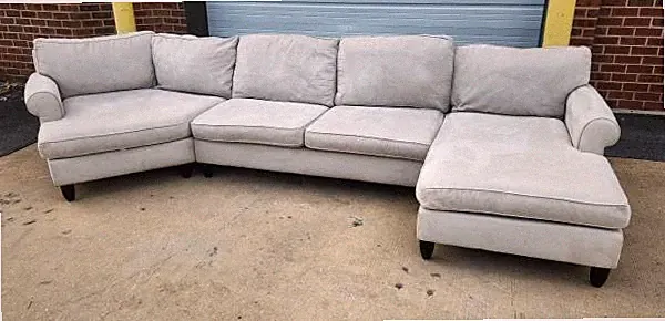 3 piece white Haverty's sectional