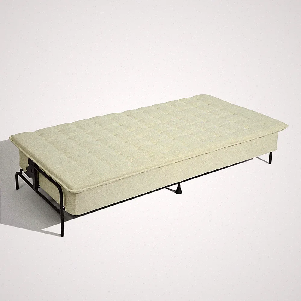 3-Seat Sofa Bed Adjustable Backrest 600 lb Armless Sleeper for Guest Room