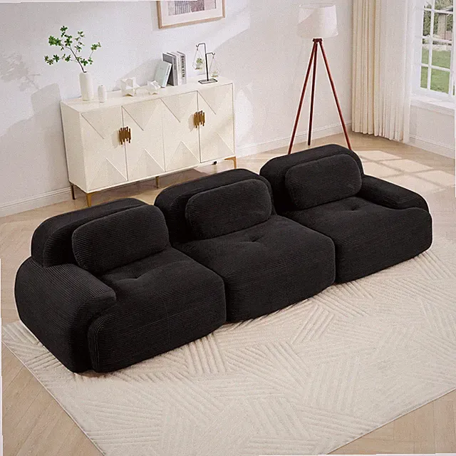3-seat sofa premiumCorduroy Fabric fabric modular multi-combination anti-sl