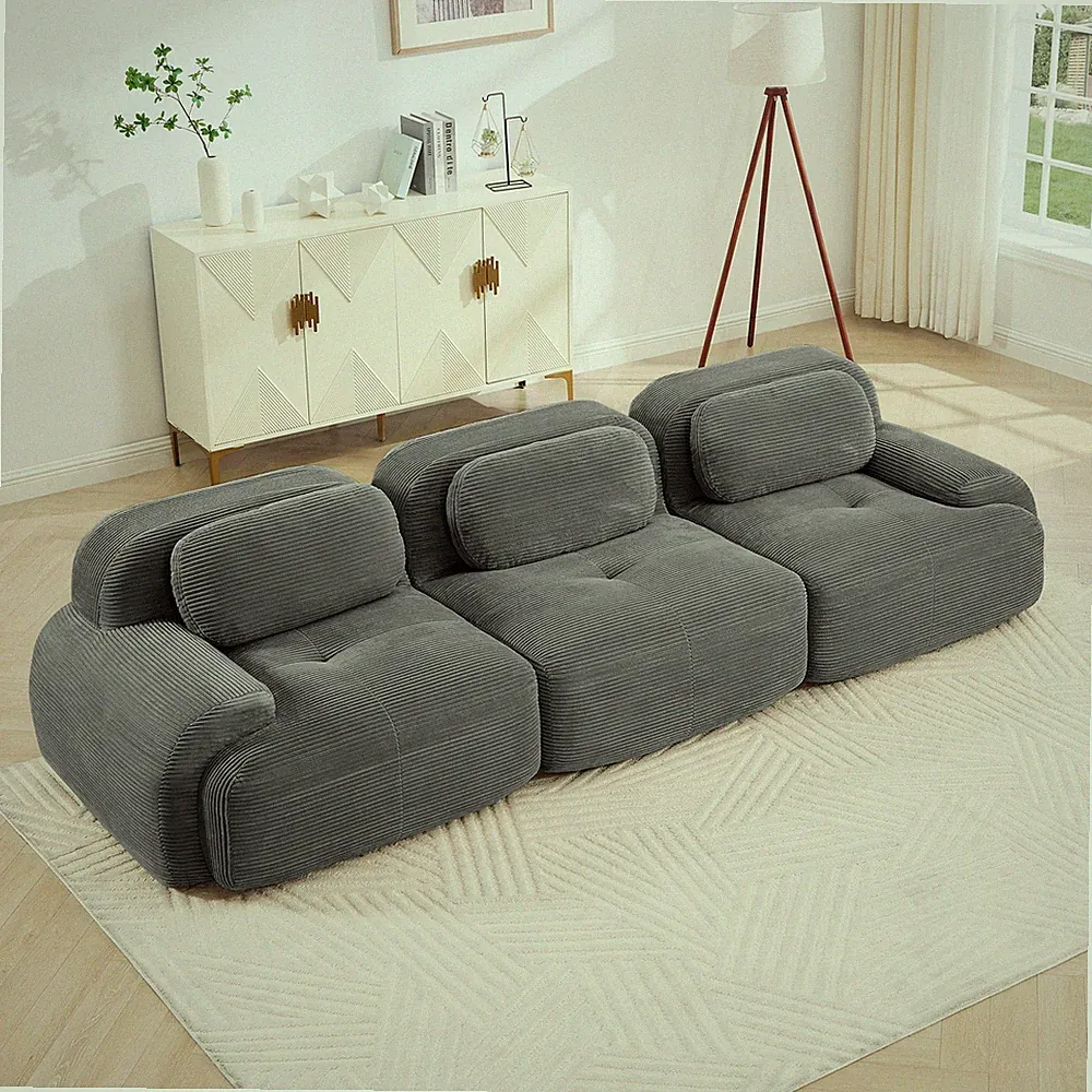 3-seat sofa premiumCorduroy Fabric fabric modular multi-combination anti-sli