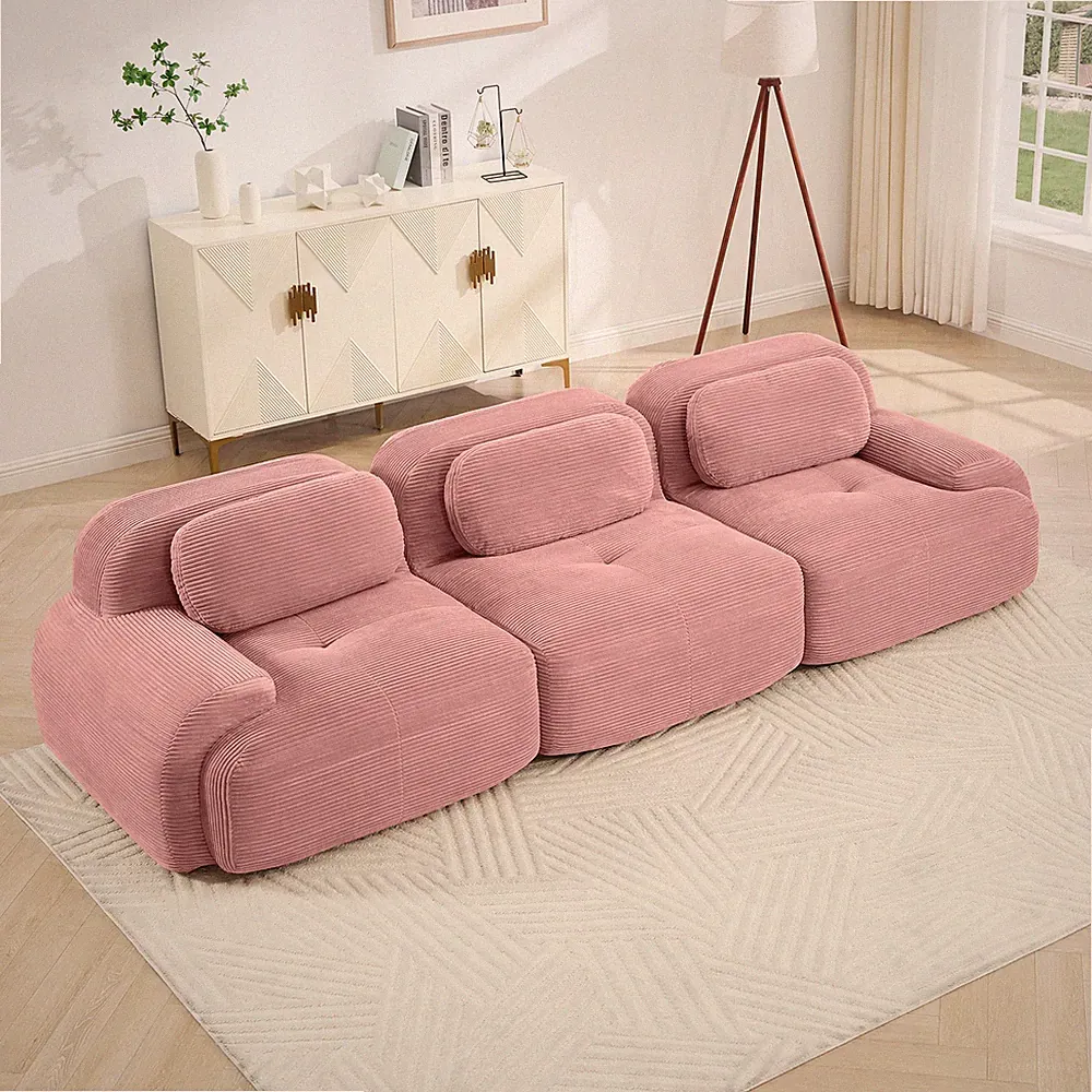 3-seat sofa premiumCorduroy Fabric fabric modular multi-combination anti-sli